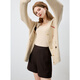 Three-color autumn casual shorts, high-waisted, slimming, straight wide-leg pants, suit pants, commuter women, brown S 155/64A