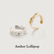 Amber Lollipop Wang Yuwen's same pearl ring for women simple decorative tail ring anniversary birthday gift for girlfriend and wife rice grain pearl (s925 silver gold-plated)