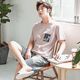Langsha Pajamas New For Men Summer Algodón puro de algodón corto de manga corta Casa para hombres para hombres algodón delgado de algodón de gran tamaño 2290 679 Pantalones cortos de manga corta L [recomendado 110-130 Jin [Jin es igual a 0,5 kg] desgaste]