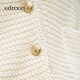 edition knitted cardigan for women spring new style gentle and delicate small fragrance style crochet hollow blouse jacket rice apricot color M