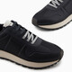 ARMANI NEUER MEN DICKEN SOLE MESH SNEAKERS EA Brand Logo Schnüre-up-Low-Top-Casos-Schuhe Mode große Namen Herrenschuhe Navy X4x684 (U555) Größe 40.5