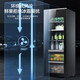 Haier ice bar home living room office single-door mini refrigerator 136/167 liters transparent glass display vertical beverage tea refrigerator fruit fresh cabinet first-class energy efficiency 200 liters exclusive version fully refrigerated丨air-cooled and frost-free丨1.41 meters high