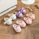 Hello Kitty Girls' Cotton Slippers Winter Children's Indoor Home Shoes Children's Warm Parent-child Slippers Kurome Purple Size 33/34
