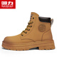 Huili Men's Chaussures Nouvelles bottes Martin pour hommes British Style Travels Boots Boots Outdoor High Top Chaussures Khaki 42