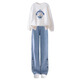 Pitt Girls Autumn Set 2025 Neuer Herbstanzug Mädchen große Kinder modische Junior High School -Schüler Kinder Herbst- und Winterstil Mädchen Fleece 13068 Blue + 4637 White 120 cm hinzufügen