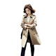 Aoduo windbreaker jacket for women 2025 new women's small mid-length spring and autumn coat AT3212 khaki M
