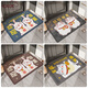Hua Fei Hua entrance door floor mat entry door home foot mat entrance door anti-slip mat stain-resistant thickened cartoon welcome home door mat red-Lucky Rabbit Ping'an Xile 80x120cm