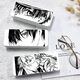 Caja de gafas Animación de alto valor animación hombres y mujeres de caras de caras Caja de almacenamiento de alumnos periféricos personalizados Caja de gafas simples Z3897 White