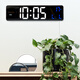 Hanse LED Electronic Clock Desktop Multi-Función Contador de alarma digital Roba de la pared Sound Control de sonido HA6625 White
