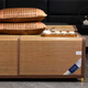 Yalu summer mat three-piece set of double-sided carbonized bamboo mat single dormitory washing ice silk mat household summer mat soft mat Qianqian poetry [double-sided available cool but not ice] 90*185cm [single bamboo mat]