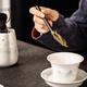 Porcelain brand tea set Jade Porcelain Tea Ceremony Six Gentlemen Household Tea Set Accessories Tea Spoon Tea Clamp Tea Needle Pot Pen Tea Cylinder Set Suet Fat Jade Porcelain <The Rising Sun> Six Gentlemen Tea Ceremony