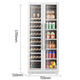 BAIKAILUN double-door red wine cabinet with integrated white double-door ultra-thin removable air-cooled frost-free constant-temperature wine cabinet for household tea beverages, white wine, and wine fruit preservation refrigerated display cabinet 1.78 meters (white) dual temperature red wine ice bar 320L thin