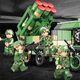 Woma Dongfeng 41 Lanceur de missiles Blocs de construction Hélicoptère Fighter Military Assembly Model Boys Children's Day Toys Toys Hongqi 16 Missile Véhicule 4-en-1 [683 particules]