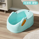 Runhuanian's ass-washing artifact, men's hemorrhoid basin, children's baby girl's butt basin, baby girl's butt basin, special for washing PP, can sit on it, enlarged and thickened - gray lake green PU soft cushion model (winter 9
