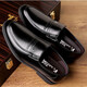 Yierkang Zapatos de cuero y transpirable Negocios Formal Wear Forma de goma sin deslizamiento SUGERA SUGRADO DE CUERO SOFT SEA MEDIA Y ADICIONALES DE DADA 212 6626 NEGRO 47