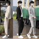 JEEP SPIRIT suit suit for men, light and mature style, trendy, thin, slim, versatile, casual suit, Korean style handsome suit jacket for men, light gray suit, single piece, loose M 100-115Jin Jin is equal to 0.5 kg