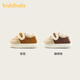 Balabala lambskin children's cotton shoes 2025 new winter boys' comfortable thickened plush slippers outdoor warm parent-child shoes