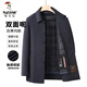 Woodpecker (TUCANO) middle-aged cashmere coat men's mid-length 90 duck down wool coat autumn and winter removable liner woolen coat men dark gray removable liner 175/L recommended 125135Jin Jin equals 0.5 kg