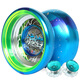 Audi Doppel Diamond Jo-Yo Spielzeug Feuerkraft junger König Verstellbare Rotation Yo-Yo Boxing Held Yoyo Ball Boy Spielzeuggeschenk Fortgeschrittene Metallkugel-Blütenflamme
