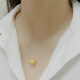 DL 1998 Fat Donglai same style South Sea gold bead pendant natural sea water Philippine quality necklace G18k gold deep gold road 9-10mm small size thick gold