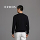 ERDOS Spring and Summer Round Neck Long Sleeve Workplace Commuting Style Business Casual Pullover Simple Men's Knitted Sweater Black L 175/96A