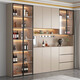 Sanqihu Nordic official direct sales wine cabinet porch cabinet integrated side cabinet high cabinet can be customized against the wall style 15240*40*220 (package upstairs to install)