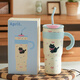 Bingba Cup Office großer Kapazität Strohwasserbecher Big Mac Thermalbecher 2024 Neues Modell 316 Edelstahl Dackel-1200ml316 Edelstahl aus Edelstahl