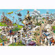 Taoli Shijia Crazy Town Weekend Jumbo Puzzle 1000 Stück mit Fotorahmen JVH Cartoon Erwachsener Kinderspielzeuggeschenk Verrückter Park-M1047 1000 Stück Holz Puzzle Geschenkbox Set zum Brechen