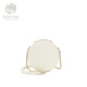 
Guyisi new Chinese women's bag small round bag printed round cake bag cowhide one-shoulder crossbody bag to give girlfriend birthday gifts to lovers Tea moon white + gift bag + writing greeting card