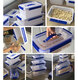 禧厢苑德国进口品质手提保鲜盒大容量食品级长方形塑料收纳盒泡菜密封盒 透明【6227】五个