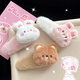 Plush Bear Rabbit Hair Clip Women's Autumn and Winter Side Bangs Clip Cute Children's BB Clip Girls Hair Clip Hair Clip Headwear White Rabbit Clip + Brown Bear Clip