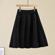 Sibaishe 2025 autumn new women's knitted short solid color age-reducing fashionable temperament skirt