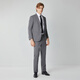 HECHTER suit men's 100% wool suit spring and autumn business formal wear comfortable and easy to care for men gray (trousers) 50