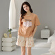 
Modal women's short-sleeved pure cotton all-cotton pajamas set for summer loose casual home wear comfortable and can be worn in thin summer Y9856 M (recommended 75-95Jin [Jin equals 0.5 kg])