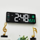 Love Makeup (Lioele) Love Makeup de 16 pulgadas Función de pantalla grande Pantalla Reloj Nordic Digital Reloj Compañería Simple Wall Clock LED Reloj Temperatura (13 pulgadas) 6629 Blue Light
