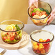 
Creating heat-resistant glass lunch box office worker microwave lunch box fresh storage storage bowl lunch box lunch box Amber color round 1050mL2 pack