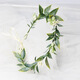 VAN CRUDE ANNORA garland headdress forest style handmade flowers fairy bridal headdress simulated blue garland photo studio travel shooting location bridesmaid green leaf pointed garland