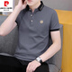 皮尔卡丹（pierre cardin）冰丝短袖t恤男2024夏季新款翻领POLO 衫半截袖中青年上衣男装 683白色 M