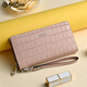 Goldlion Women's Wallet 2025 Summer New Crocodile Pattern Genuine Leather Clutch Multifunctional Large Capacity Fashion Fashion Women's Bag White
