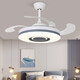 Aosong Modern Simple Bedroom Lights Invisible Fan Lights en el hogar Estudio de comedor de la sala de niños Candelier de luz del ventilador de luz de la habitación de los niños.