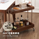 
Original solid wood edge movable retro trolley North American black walnut living room sofa tea table M1181 [Black walnut] trolley 670*380*690mm