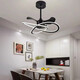 XMSJ Nordic Fan Light 2024 Neues stillen Hauptschlafzimmer-Restaurant Deckenleuchter Licht Haushalt integrierte Kronleuchter modern