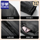 ROMON middle-aged and elderly men's leather jackets with velvet and thickened dad's winter coats, grandfathers and elderly men's winter leather jackets new product HLY-8865-black thickened liner plus 170 suitable for 90-110 Jin Jin is equal to 0.5 kg