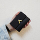 Qingou New V Korean Wallet Women's Short V-Model Student Wallet Women's Card Bag Three-fold Coin Wallet Wallet Trend Pink
