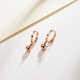 Made with love by NVKN, 18k gold earrings, small gold beads, colored gold earrings, large earrings, rose gold ear buckles, a pair of rose gold ready-made
