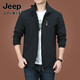 Jeep (JEEP) outdoor men's jacket autumn and winter 24 new middle-aged men's autumn clothes top plus velvet jacket men's spring and autumn thick plus velvet 9898 military green style XL