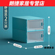 Silent Noel shoe box storage thickened color shoe box transparent dustproof and moisture-proof plastic shoe rack shoe storage artifact household folding open quiet blue 2 grid 33.5*22.5*14CM