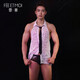 
Role-playing sexy pajamas for men's special couples' stimulating uniforms for seductive thongs three-point sex pajamas black crotch leaky hip jumpsuit-men's sex underwear men's bed date robe free