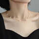 Ming brand jewelry 18K gold rose gold baby's breath pearl necklace chain CSR0222 pricing about 39+5 cm about 0.85-1.25 g