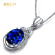 BOGLIA brand necklace for women, tanzanite inlaid with diamonds, 18 gold K pendant, clavicle chain, Christmas birthday gift for wife, 2.10 carat tanzanite pendant, 4A grade, customized in 7 working days